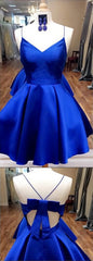 Royal Blue Short Cute Fashion Homecoming Dresses