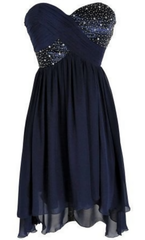 Spark Queen Short Prom Dress, Prom Dress, Beading Prom Dress, Blue Prom Dress, Homecoming Dress