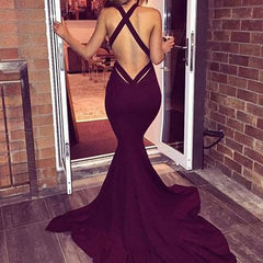 Gorgeous V Neck Mermaid With Train Burgundy 2023 Long Sexy Prom Dresses