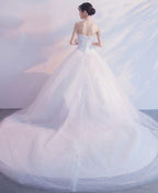 Red Sweetheart Neck Lace Long Prom Dress, Sweet 16 Dress