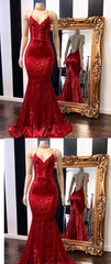 Red Halter Sequins Sparkle Evening Gowns Sexy Mermaid Dresses For Black girls Long Maxi Dress