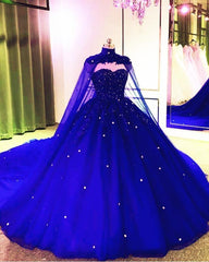 Royal Blue Prom Dresses For Black girls Ball Gown Sweet 16 Princess Quinceanera Dress