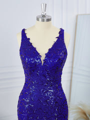 Sheath V-neck Appliques Lace Short/Mini Dress