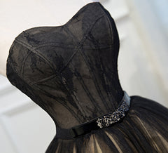 Short Black Lace Prom Dresses For Black girls For Women, Little Black Lace Formal Homecoming Dresses