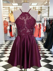 Short Burgundy Lace Prom Dresses For Black girls For Women, Burgundy Lace Formal Homecoming Graduation Dresses