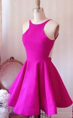 Short Hot Pink Prom Dresses For Black girls For Women, Short Hot Pink Formal Homecoming Dresses