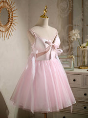 Short Pink Beaded Prom Dresses For Black girls For Women, Short Pink Beaded Formal Homecoming Dresses