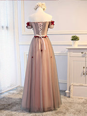 Short Sleeves Burgundy Floral Long Prom Dresses For Black girls For Women, Burgundy Floral Formal Bridesmaid Dresses
