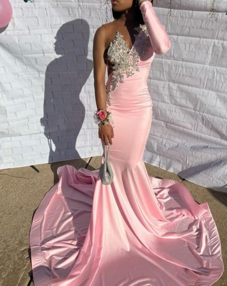 Stunning and Elegant Princess Party Wear Gown Pink Prom Dresses