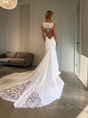 Mermaid Sweetheart Cathedral Train Lace Wedding Dresses For Black girls With Appliques Lace