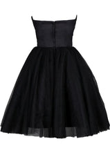Tulle Little Black Dress Outfits For Girls, Sweetheart Simple Short Party Dress
