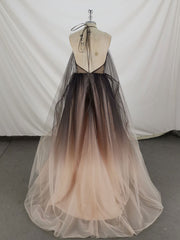 Unique V Neck Tulle Long Prom Dress Outfits For Women Tulle Formal Dress