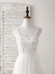 White Sweetheart Neck Tulle Beads Long Prom Dress Outfits For Women White Evening Dress
