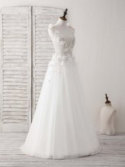 White V Neck Tulle Beads Long Prom Dress Outfits For Women White Evening Dress
